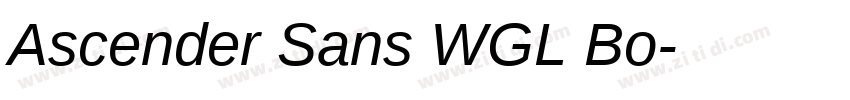 Ascender Sans WGL Bo字体转换